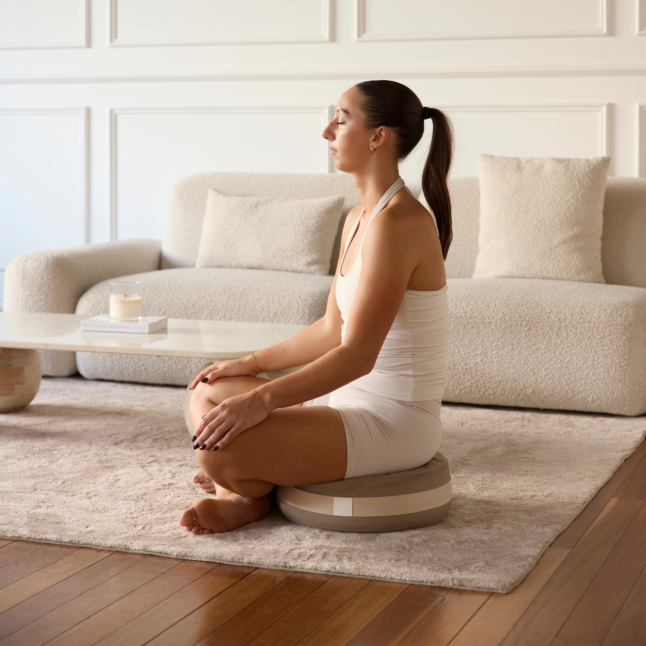 Maison Snail Meditation Cushion in Clay Brown